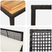 Set de dining cu 7 piese cu perne, Negru, Poliratan - WALTI WALTI