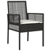 Set de dining cu 7 piese cu perne, Negru, Poliratan - WALTI WALTI