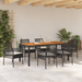 Set de dining pentru grădină 7 piese cu perne – ratan negru - WALTI WALTI
