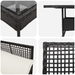 Set de dining pentru grădină 3 piese Ratan negru - WALTI WALTI