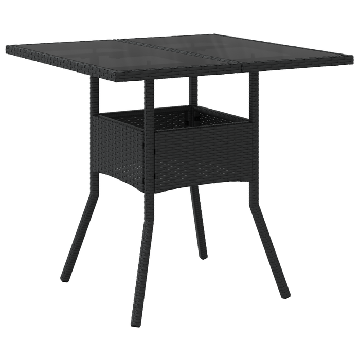 Set de dining pentru grădină 3 piese Ratan negru - WALTI WALTI