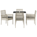 Set dining grădină 5 piese Gri deschis Ratan Poli - WALTI WALTI