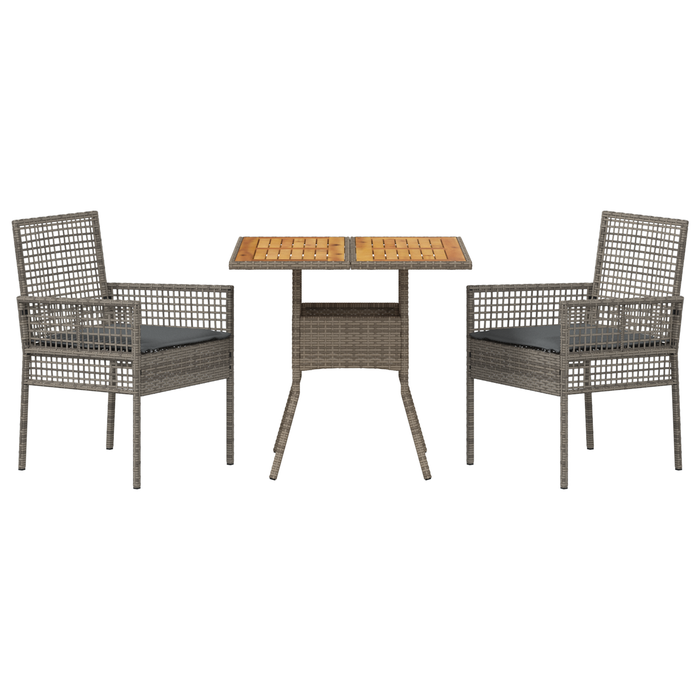Set de Dining pentru Grădină cu Perne Gri din Ratan Poli - WALTI WALTI