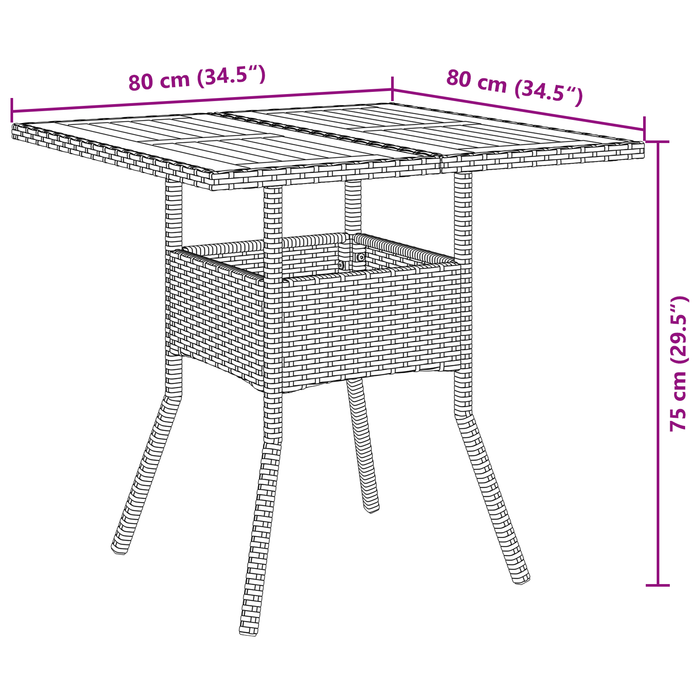 Set de dining cu 5 piese pentru grădină cu perne gri din poliratan - WALTI WALTI