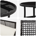 Set de dining pentru grădină de 3 piese Negru Poliratan - WALTI WALTI