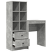 Birou cu sertar cu raft cu depozitare 2 pcs Gri din beton - WALTI WALTI
