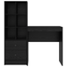 Birou cu sertar cu raft cu depozitare 2 pcs Stejar Negru - WALTI WALTI