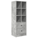 Birou cu sertar cu raft cu depozitare 2 pcs Gri din beton - WALTI WALTI