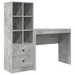 Birou cu sertar cu raft cu depozitare 2 pcs Gri din beton - WALTI WALTI