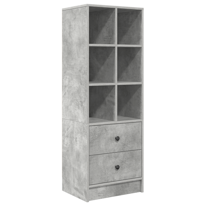 Birou cu sertar cu raft cu depozitare 2 pcs Gri din beton - WALTI WALTI
