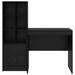 Birou cu sertar cu raft cu depozitare 2 pcs Stejar Negru - WALTI WALTI