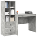 Birou cu sertar cu raft cu depozitare 2 pcs Gri din beton - WALTI WALTI