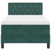 Pat box spring cu saltea, verde închis, single, catifea - WALTI WALTI