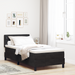 Pat box spring cu saltea, negru, 90x200 cm, catifea - WALTI WALTI