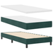 Pat Box Spring cu Saltea Verde Închis 90x200 cm Catifea - WALTI WALTI