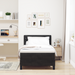 Pat box spring cu saltea, negru, 100x200 cm, catifea - WALTI WALTI