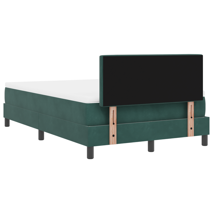 Pat box spring cu saltea, verde închis, 120x200 cm, catifea - WALTI WALTI