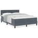 Pat box spring cu saltea, gri închis, 140x190 cm, catifea - WALTI WALTI
