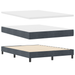 Pat box spring cu saltea, gri închis, 140x190 cm, catifea - WALTI WALTI
