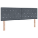 Pat box spring cu saltea, gri închis, 140x190 cm, catifea - WALTI WALTI
