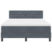Pat box spring cu saltea, gri închis, 140x190 cm, catifea - WALTI WALTI