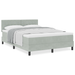 Pat box spring cu saltea, gri deschis, 160x200 cm, catifea - WALTI WALTI