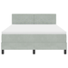 Pat box spring cu saltea, gri deschis, 160x200 cm, catifea - WALTI WALTI