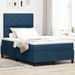 Pat Box Spring cu Saltea Albastră 120x200 cm Țesătură - WALTI WALTI