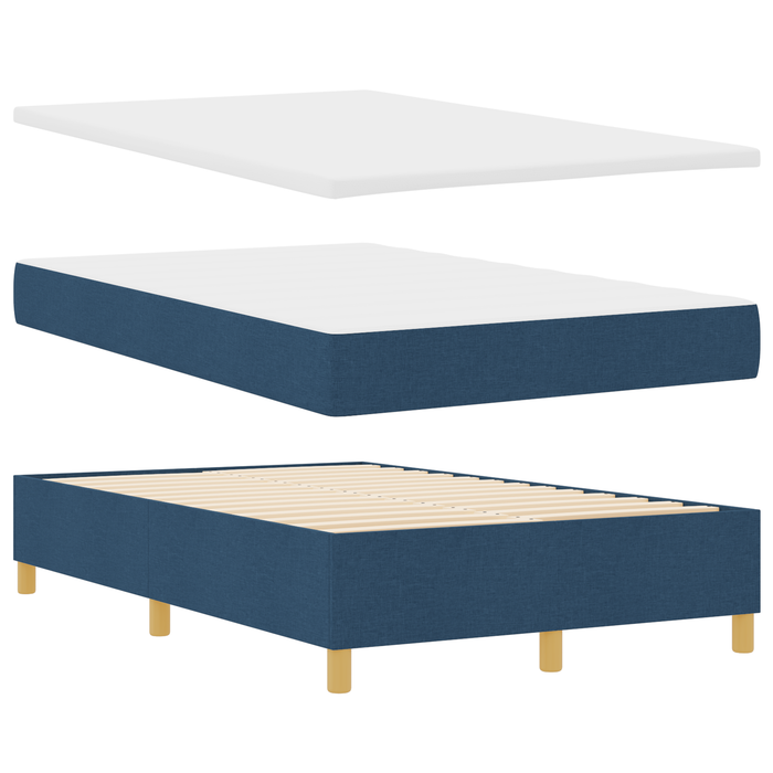 Pat cu suport și saltea albastră 120x200 cm țesătură - WALTI WALTI