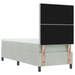 Pat box spring cu saltea, gri deschis, 80x200 cm, catifea - WALTI WALTI