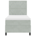 Pat cu saltea Box Spring vidaXL Gri deschis 100x200 cm Catifea - WALTI WALTI