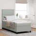 Pat cu saltea Box Spring vidaXL Gri deschis 100x200 cm Catifea - WALTI WALTI