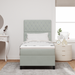 Pat cu saltea Box Spring vidaXL Gri deschis 100x200 cm Catifea - WALTI WALTI