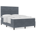 Pat box spring cu saltea, gri închis, 160x200 cm, catifea - WALTI WALTI