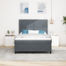 Pat box spring cu saltea, gri închis, 160x200 cm, catifea - WALTI WALTI