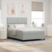Pat box spring cu saltea, gri deschis, 140x200 cm, catifea - WALTI WALTI