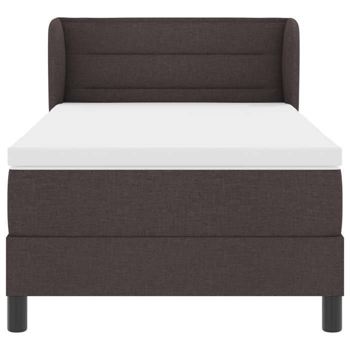 Pat box spring cu saltea, maro închis, 80x200 cm, textil - WALTI WALTI
