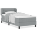 Pat box spring cu saltea, gri deschis, 90x190 cm, textil - WALTI WALTI