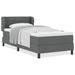 Pat box spring cu saltea, gri închis, 90x190 cm, textil - WALTI WALTI