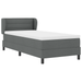 Pat box spring cu saltea, gri închis, 90x190 cm, textil - WALTI WALTI