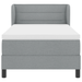 Pat box spring cu saltea, gri deschis, 90x200 cm, textil - WALTI WALTI