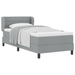 Pat box spring cu saltea, gri deschis, 90x200 cm, textil - WALTI WALTI