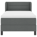 Pat box spring cu saltea, gri închis, 90x200 cm, textil - WALTI WALTI