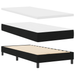 Pat Box Spring vidaXL cu saltea Negru 90x200 cm Fabric - WALTI WALTI