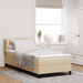 Pat Box Spring cu Saltea Crem 100x200 cm Tapiterie - WALTI WALTI