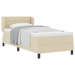 Pat Box Spring cu Saltea Crem 100x200 cm Tapiterie - WALTI WALTI