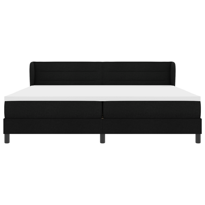 Cadru cu arcuri și saltea neagră 200x200 cm țesătură - WALTI WALTI