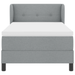 Pat box spring cu saltea, gri deschis, 90x200 cm, textil - WALTI WALTI
