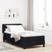 Pat Box Spring vidaXL cu Saltea Negru 90x200 cm Din Material Textil - WALTI WALTI