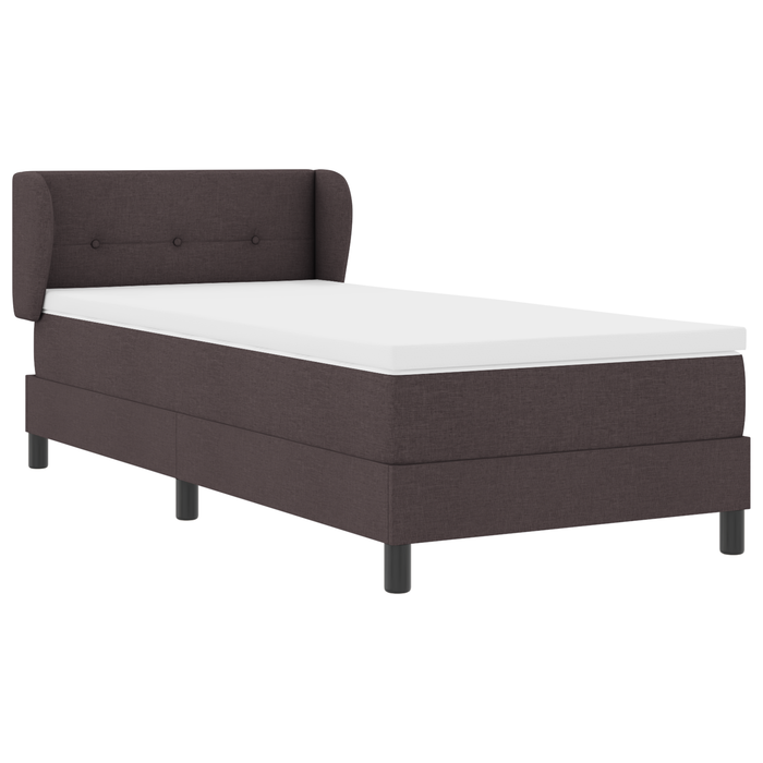 Pat box spring cu saltea, maro închis, 90x200 cm, textil - WALTI WALTI